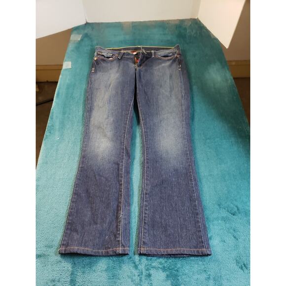 Lucky Brand Jeans Sz 4 Womens Blue Stretch Pants Ladies Mid Rise Zoe Bootcut - Picture 1 of 13